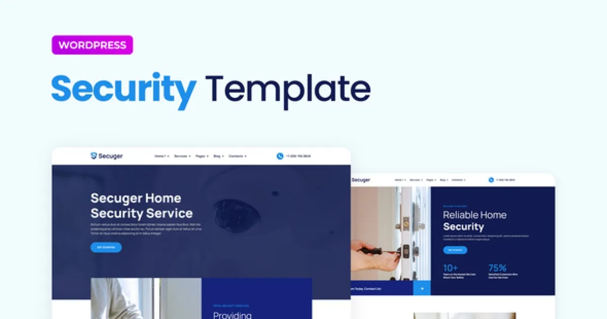 Secuger – Home Security Elementor Pro Template Kit