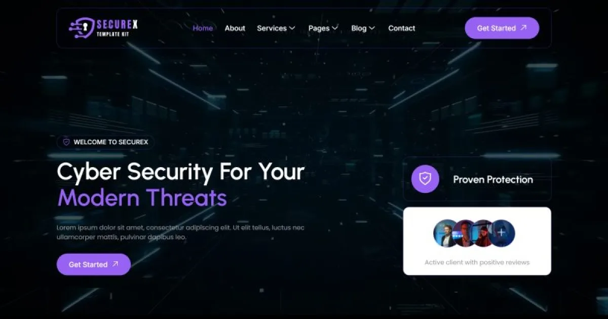 Securex – Cyber Security Services Elementor Template Kit