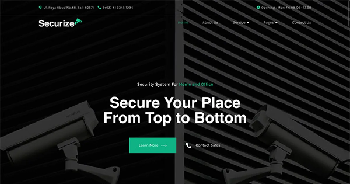 Securize – CCTV & Security Elementor Template Kit