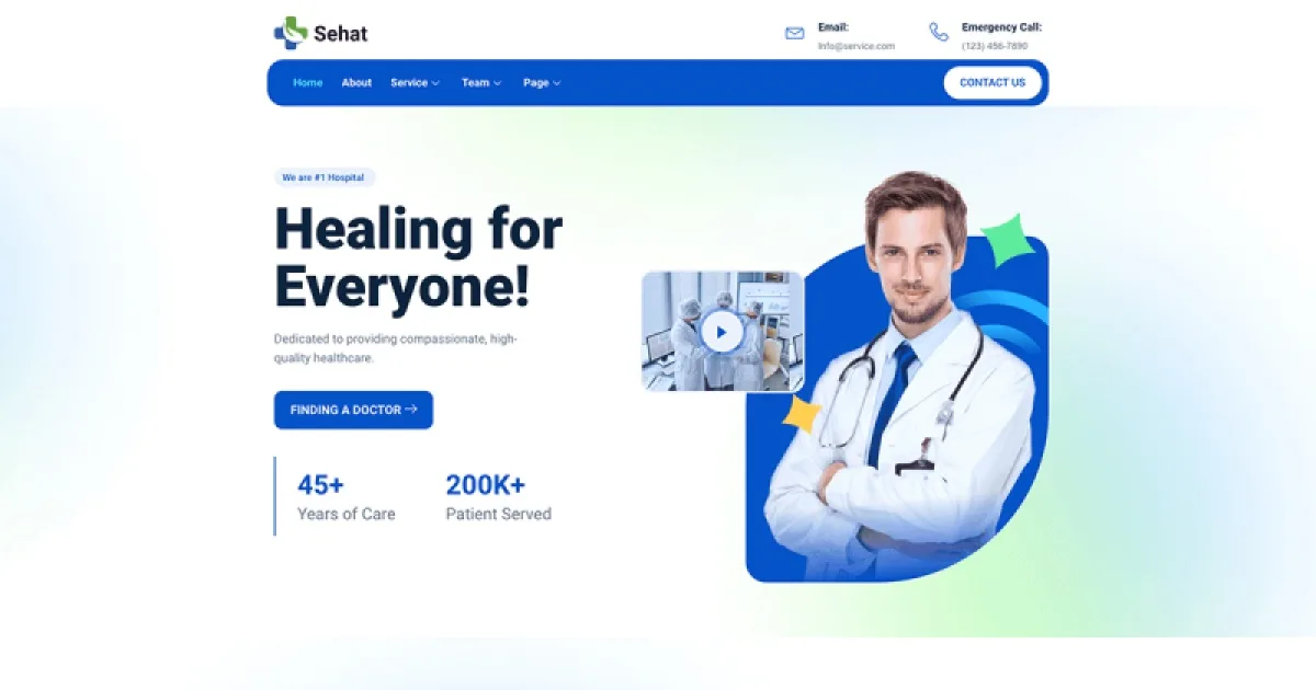 Sehat – Medical Elementor Template Kit