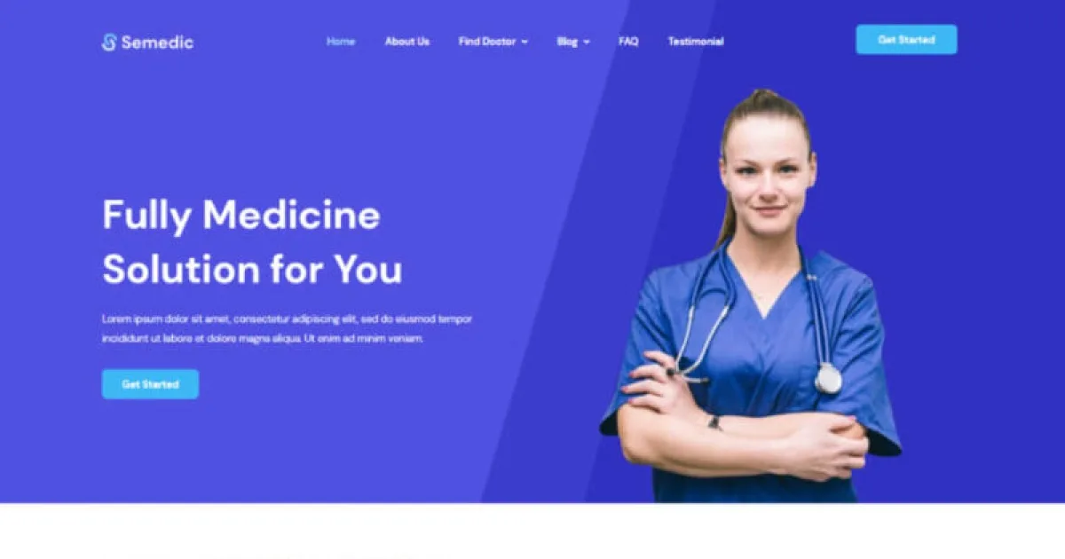 Semedic – Doctor Telehealth Elementor Template Kit