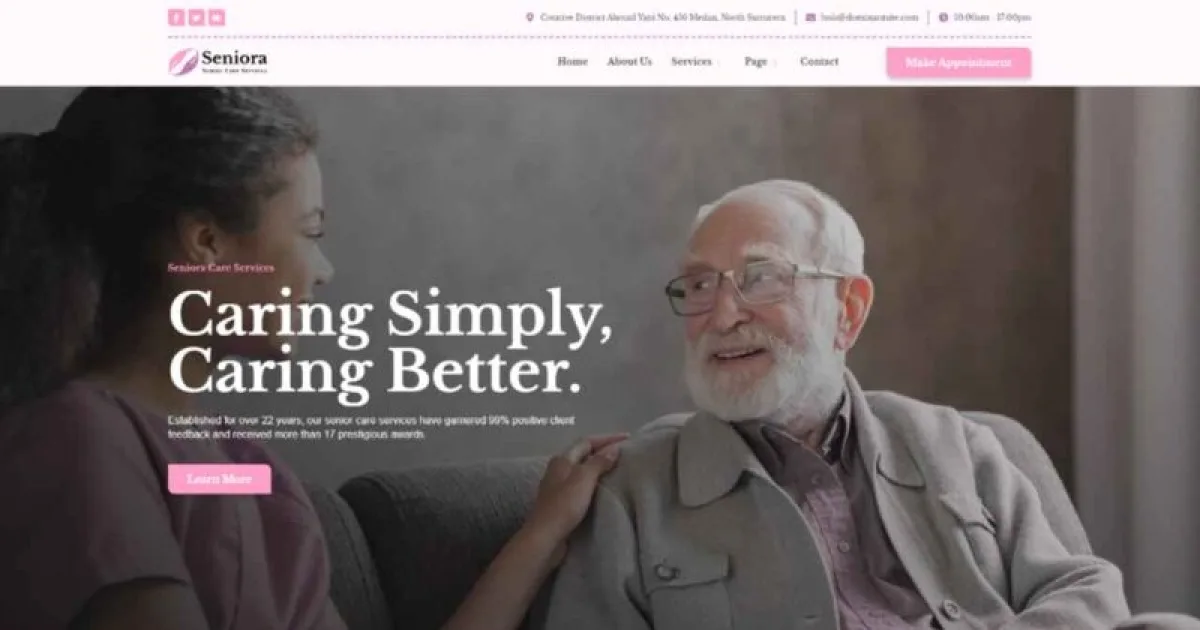 Seniora – Senior Care Services Elementor Template Kit