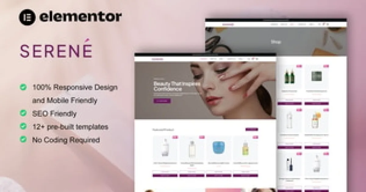 Serene – Template kit for Beauty Shop