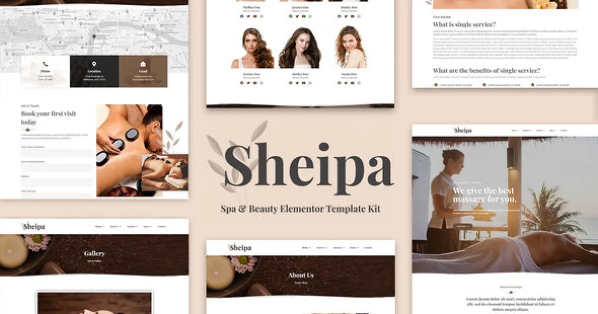 Sheipa – Spa & Beauty Elementor Template Kit