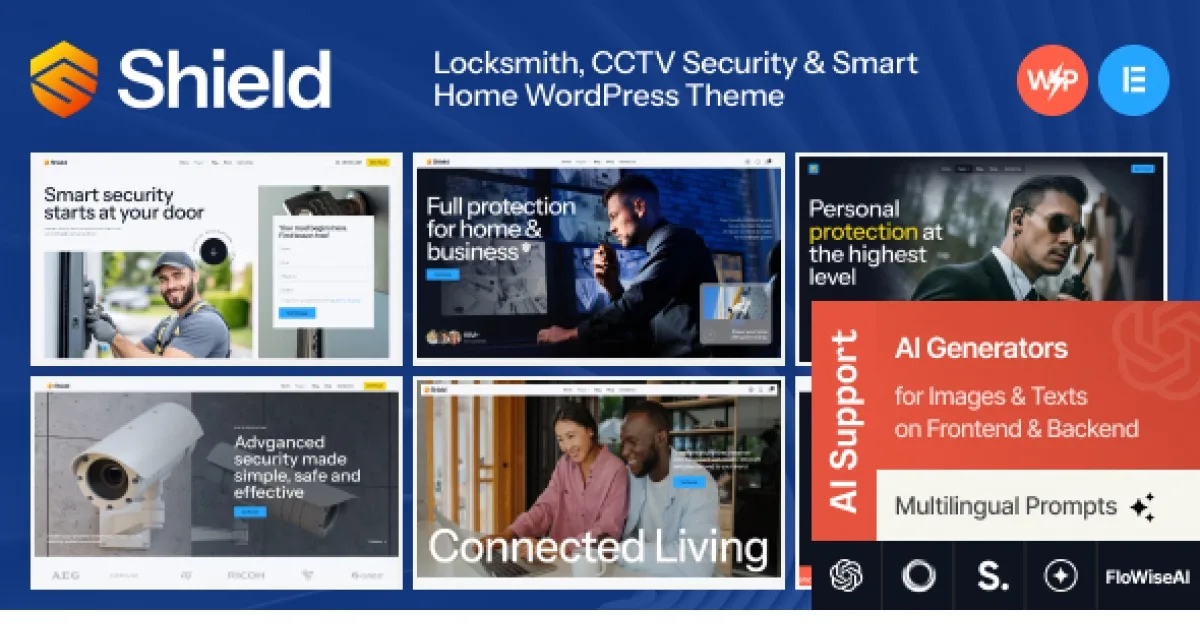Shield – Locksmith, CCTV Security & Smart Home WordPress Theme