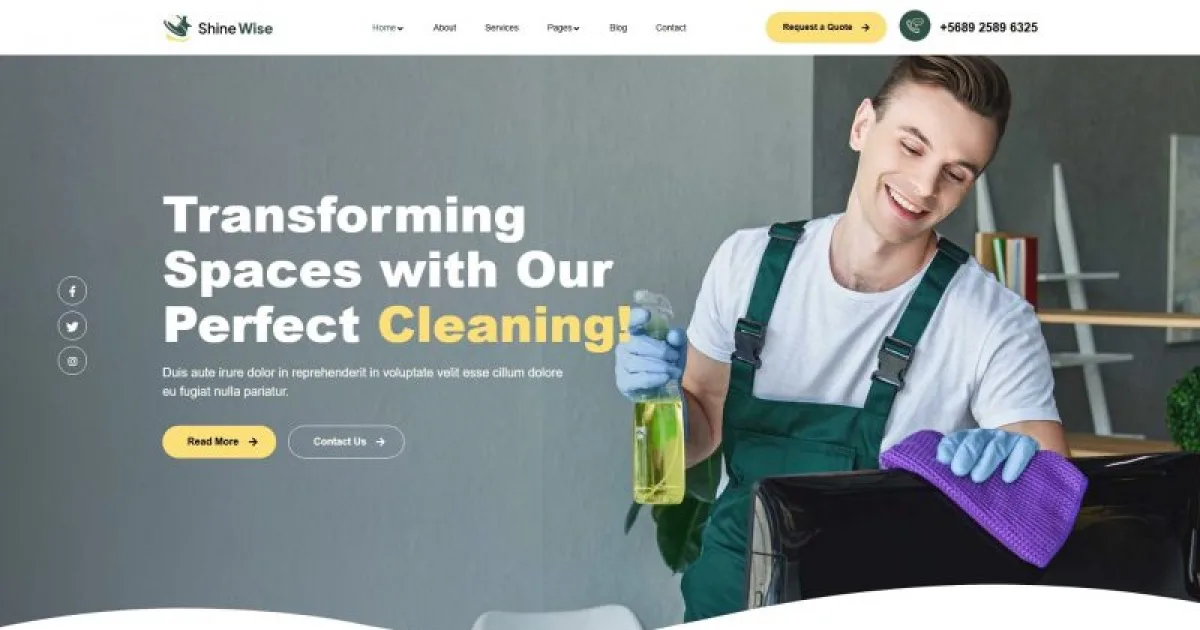 Shinewise – Cleaning Services Elementor Template Kit