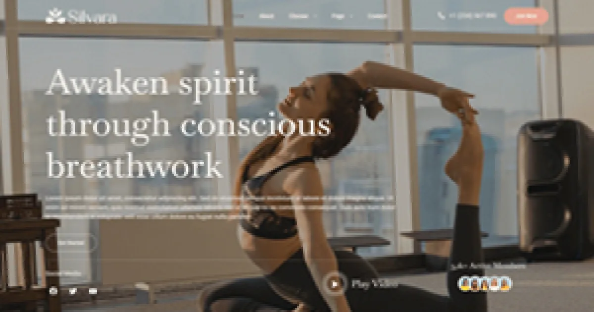 Silvara – Yoga Studio & Fitness Elementor Template Kit
