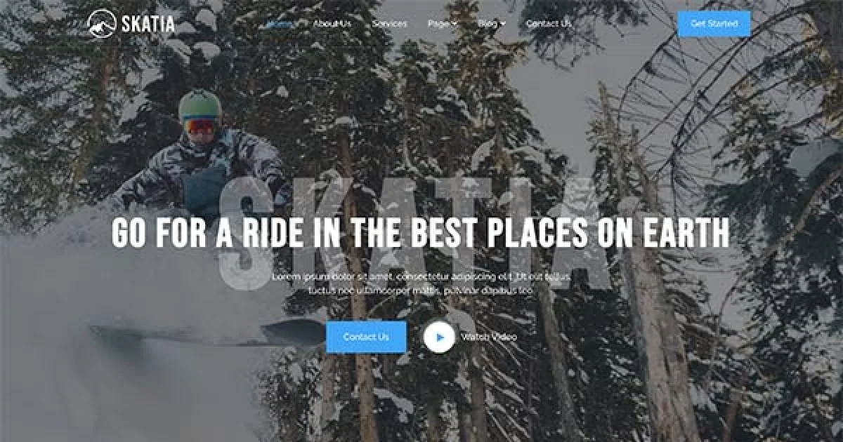 Skatia – Ski Resort & Snowboard Classes Elementor Template Kit