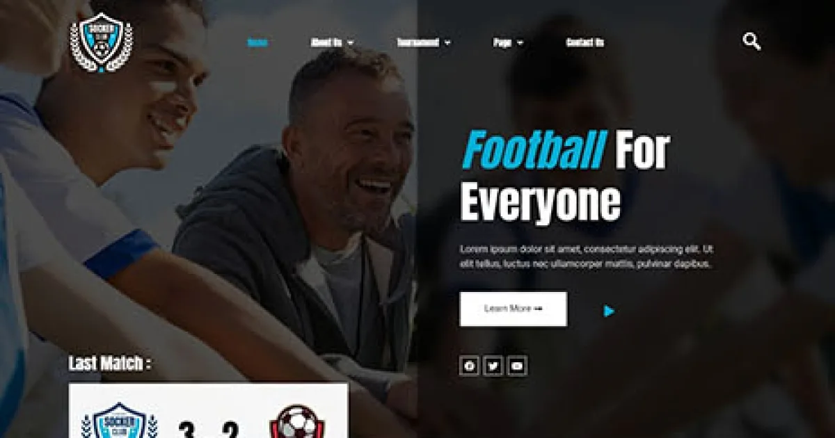 Socker – Football Team & Sports Club Elementor Template Kit