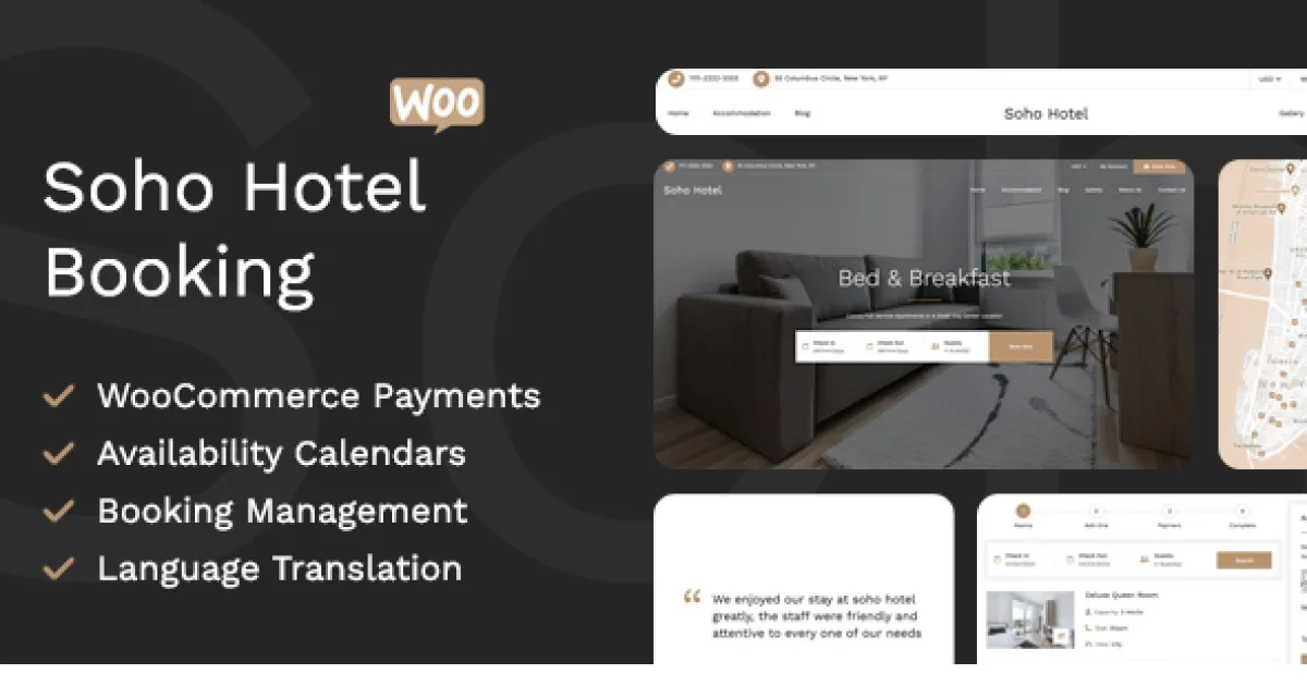 Soho Hotel Booking Calendar Theme