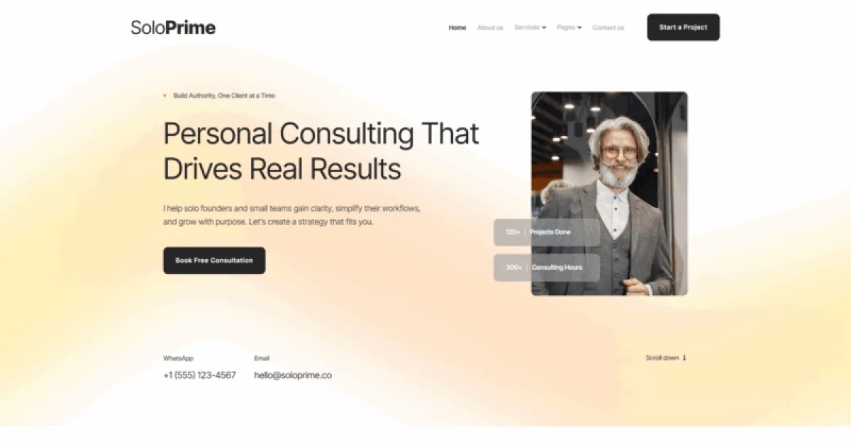 SoloPrime – Consultant & lancer Elementor Template Kit