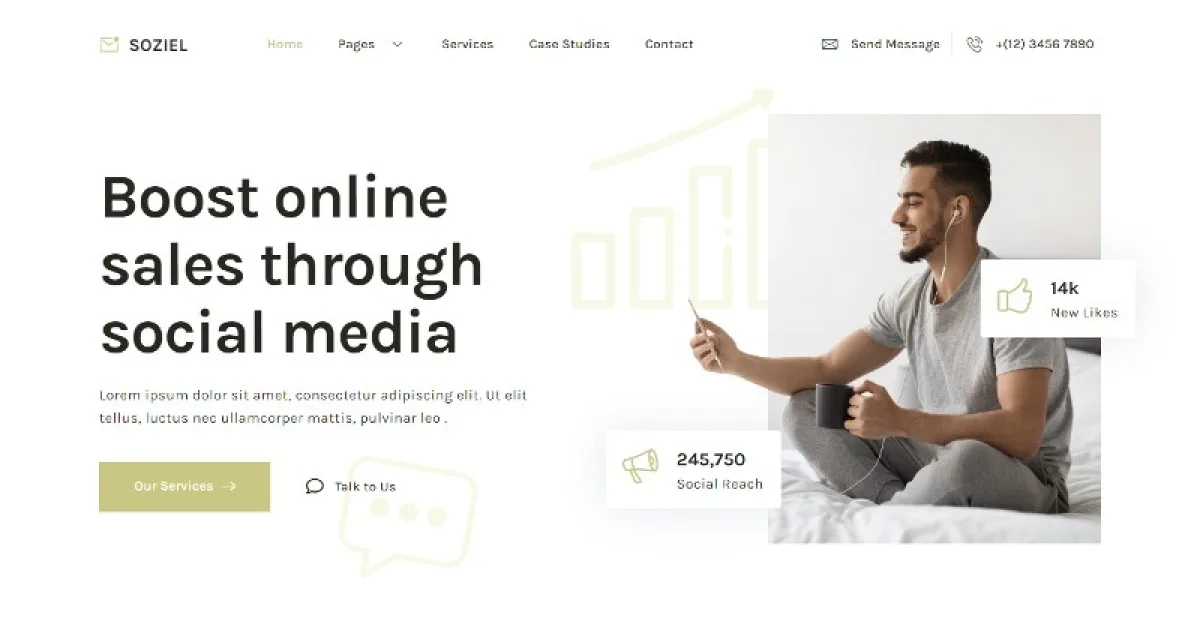 Soziel – Social Media Agency Elementor Template Kit