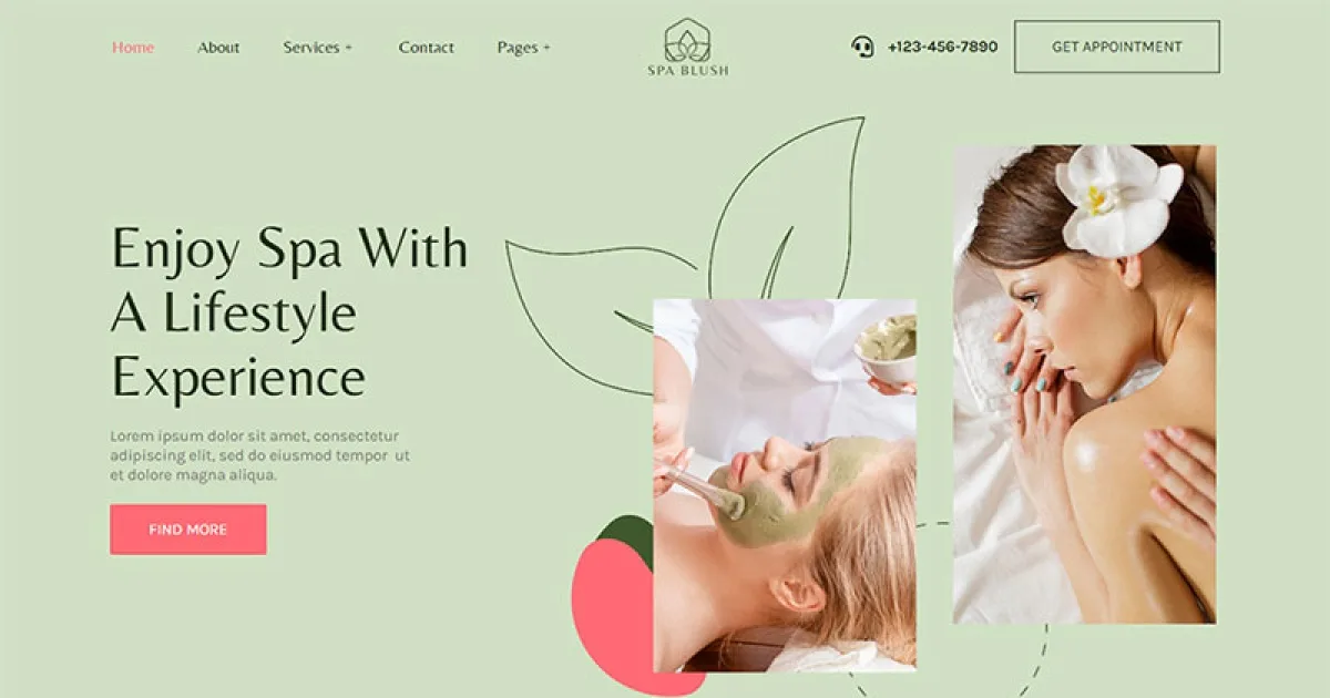 Spa Blush – Beauty Massage & Wellness Elementor Template kit