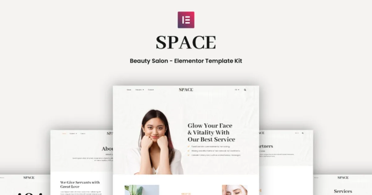 Space – Beauty Salon Elementor Pro Template Kit - Official Release Preview