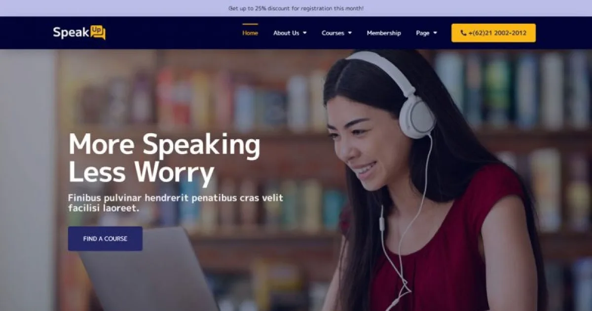 SpeakUp – Language Course & Translation Service Elementor Template Kit