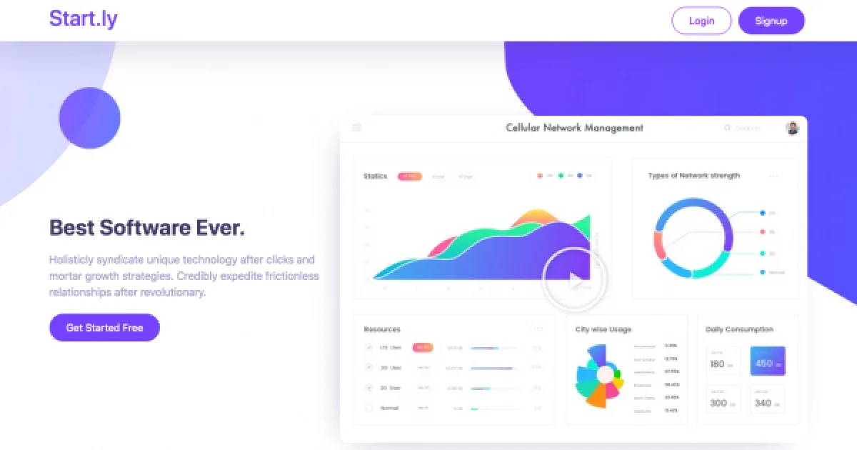Startly Template Kit for Startups, SaaS & Software
