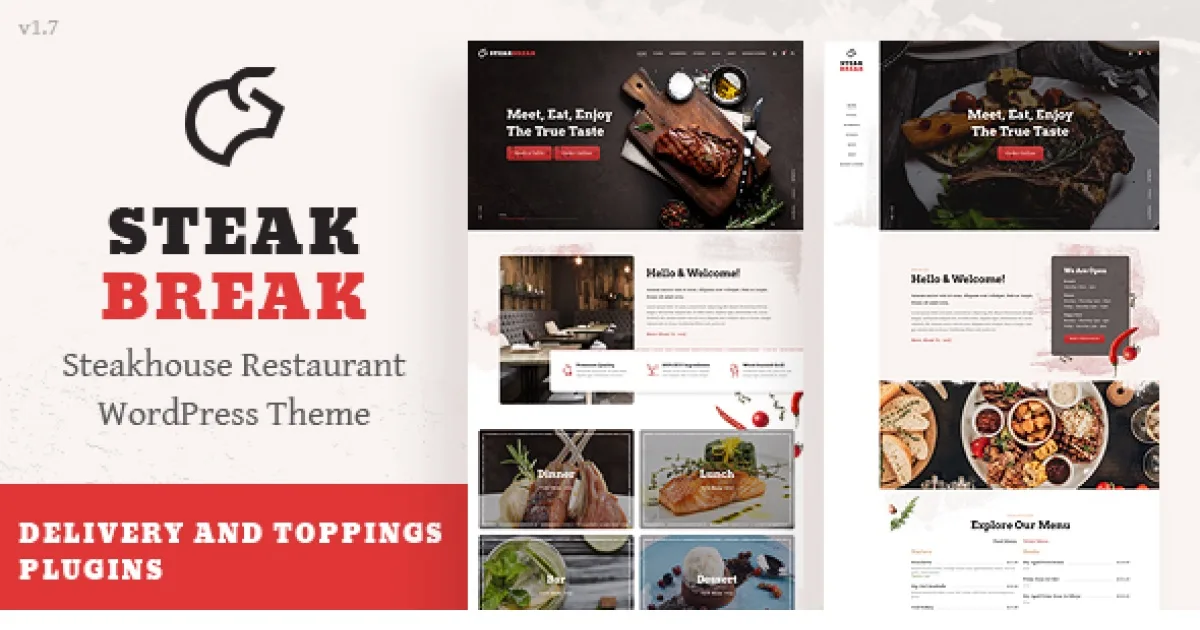 SteakBreak – Meat Restaurant WordPress Theme 
