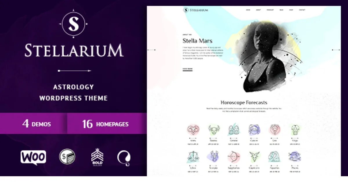 Stellarium – Horoscope and Astrology WordPress Theme 