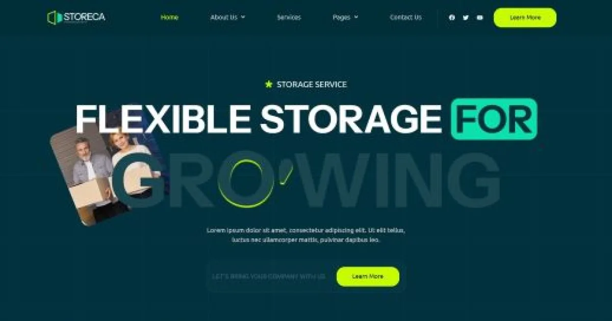 Storeca – Storage Service Elementor Template Kit