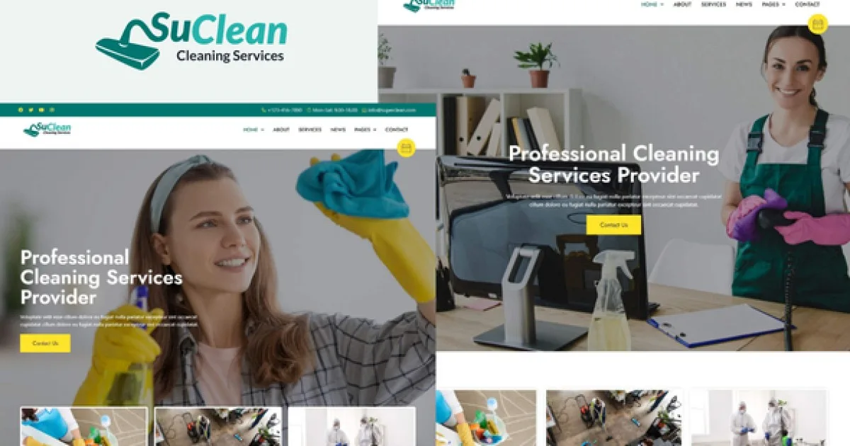 SuClean – Cleaning Services Elementor Template Kit