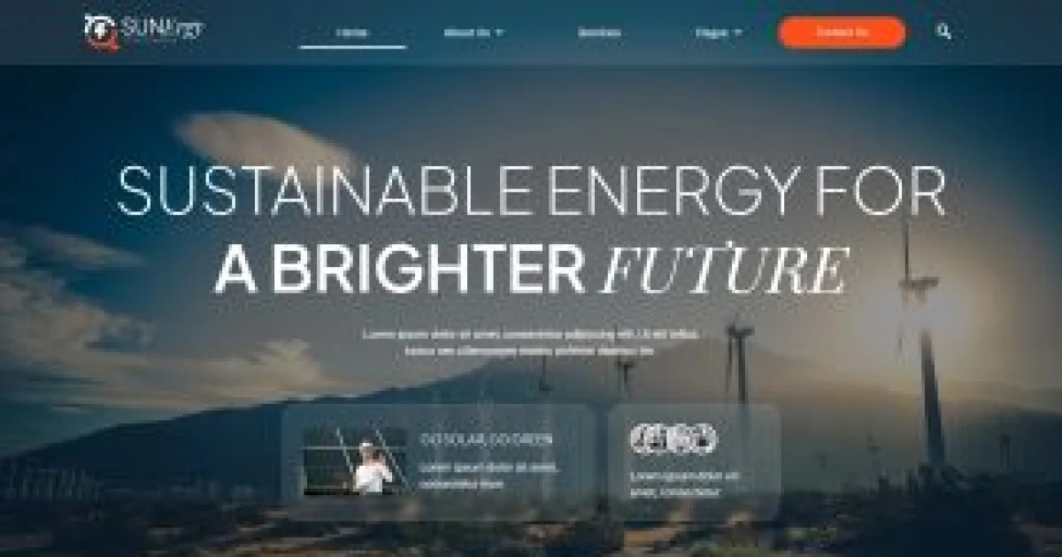 Sunergy – Solar Green Renewable Energy Elementor Template Kit