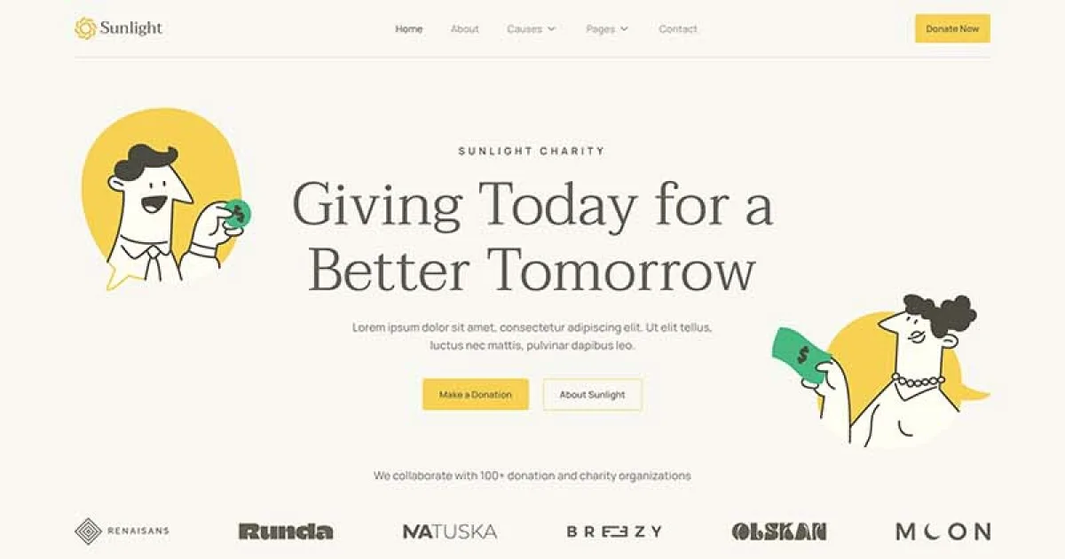 Sunlight – Charity and Volunteer Elementor Template Kit