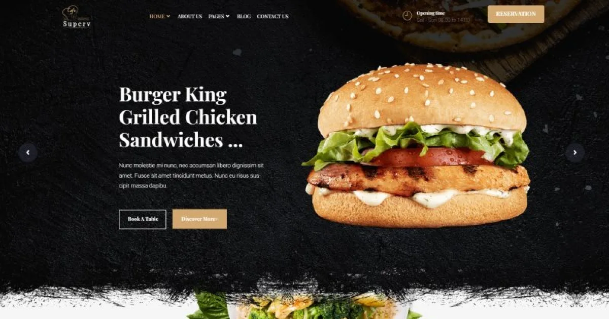Superv Cafe – Restaurant Elementor Template Kit