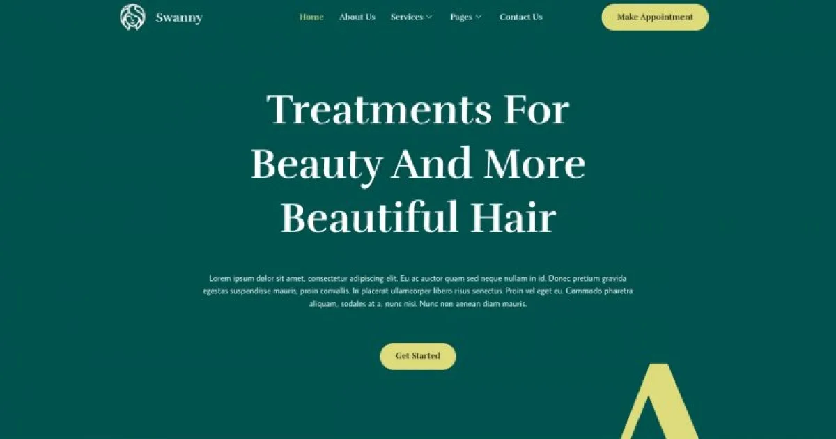 Swanny – Hair & Beauty Salon Elementor Template Kit