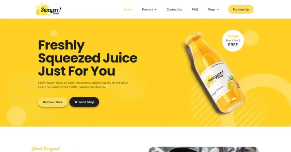 Swegerr – Juice & Fresh Drink Elementor Template Kit