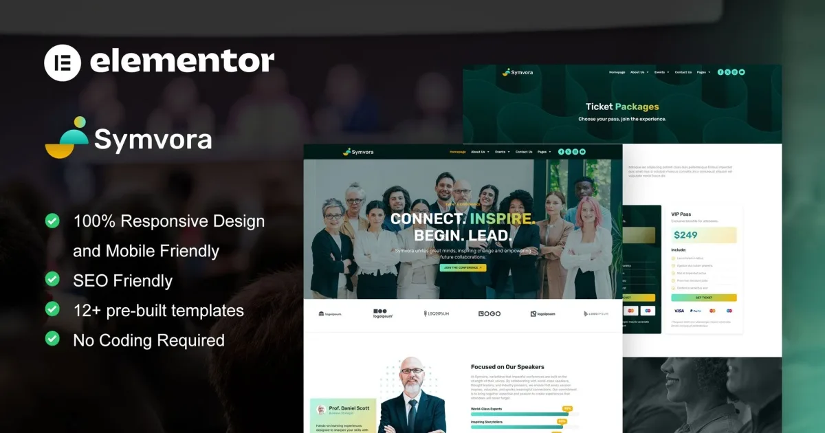 Symvora – Event & Conference Elementor Pro Template Kit