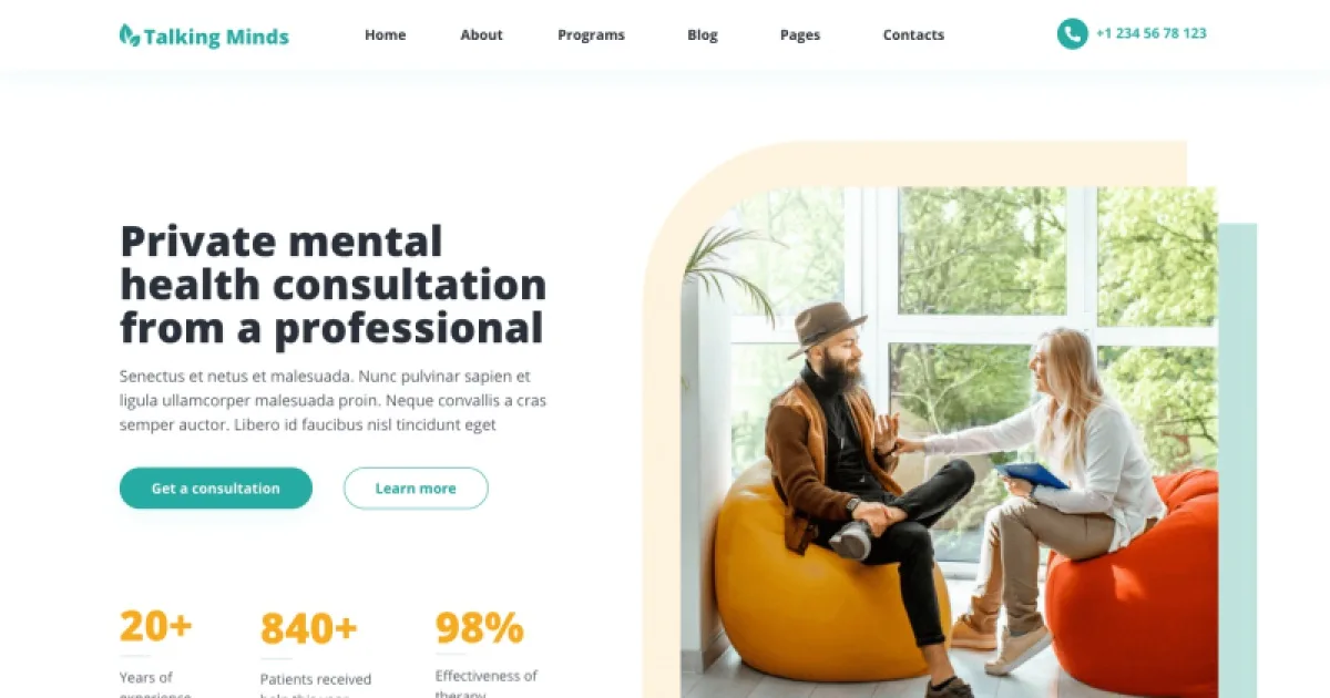 Talking Minds – Psychotherapist Elementor Template Kit