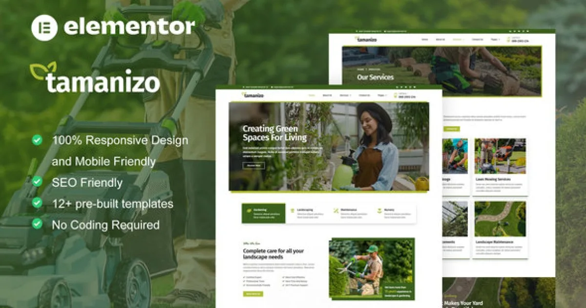 Tamanizo – Gardening & Landscape Elementor Template Kit