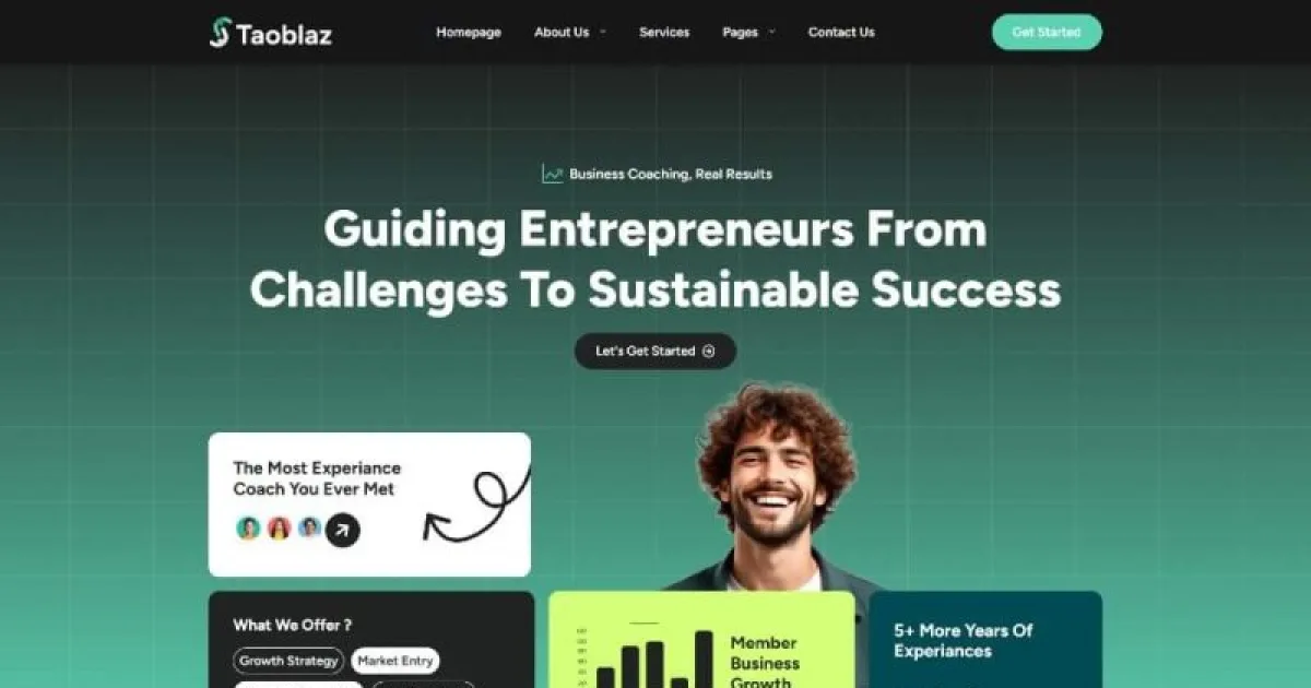 Taoblaz – Business Coach & Consulting Elementor Template Kit