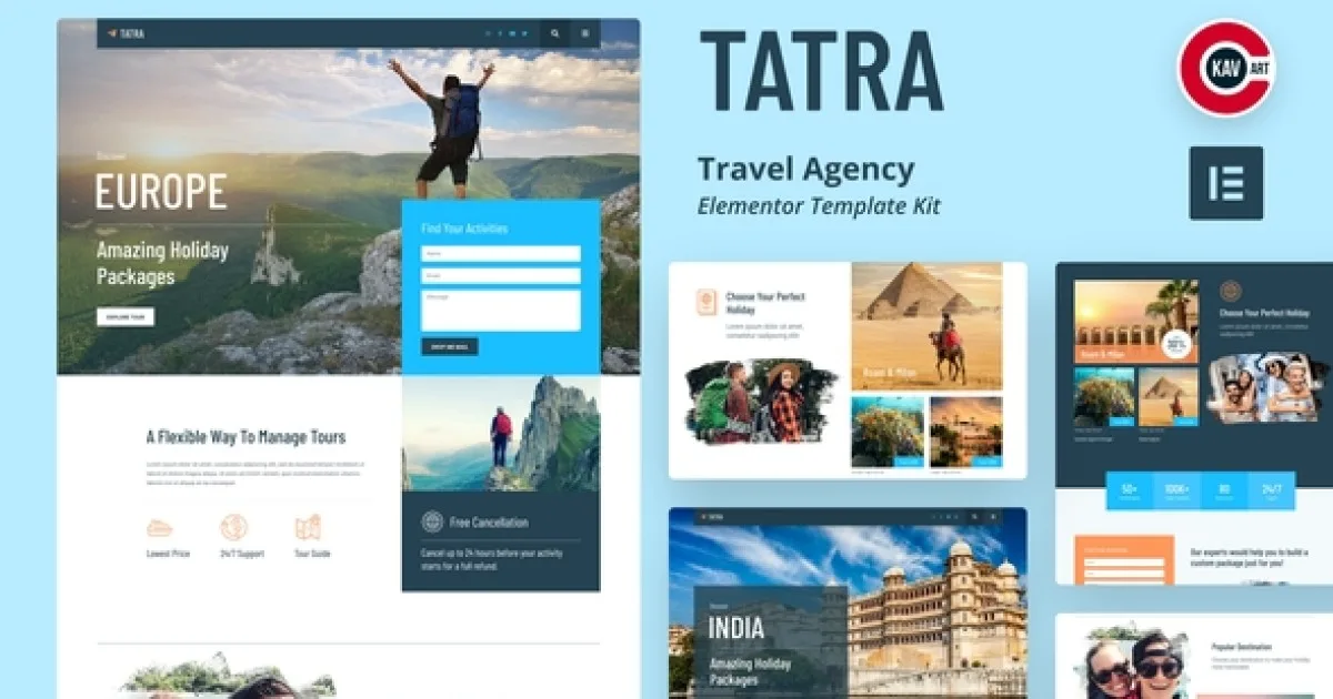 Tatra – Travel Agency Elementor Template Kit