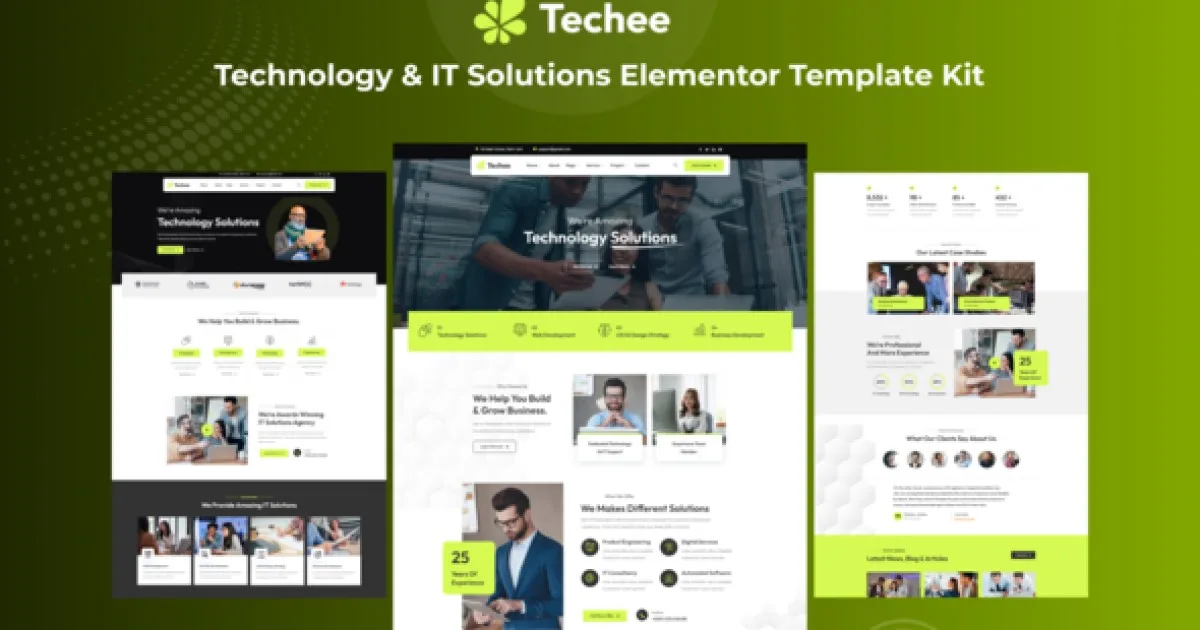 Techee – Technology & IT Solutions Elementor Template Kit - Official Release Preview