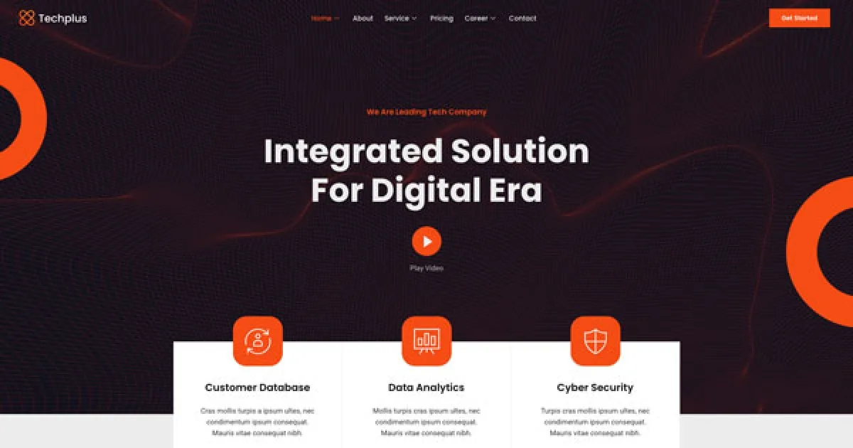 Techplus – Tech Business Elementor Template Kit