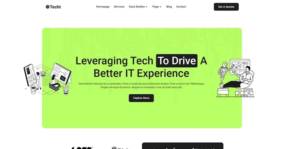 Techt – IT Solutions & Services Company Elementor Template Kit
