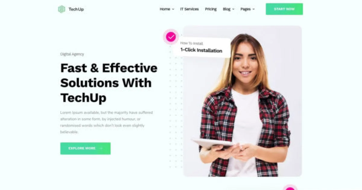 TechUp – Technology IT Solutions & Services Elementor Template Kit