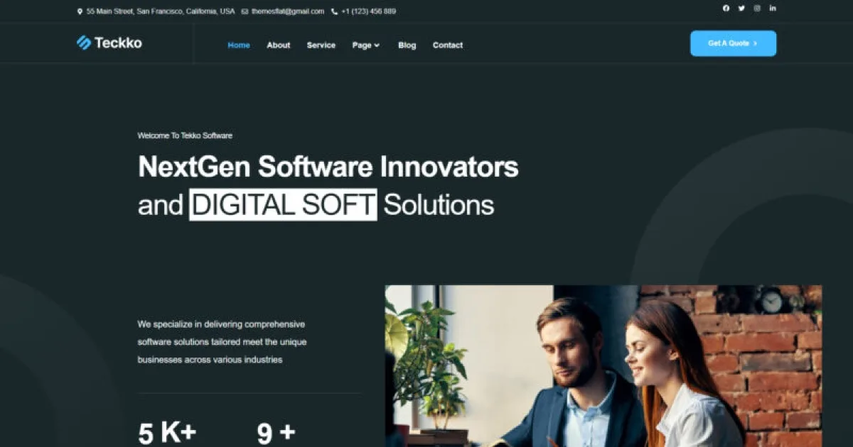 Teckko – IT Company Elementor Template Kit