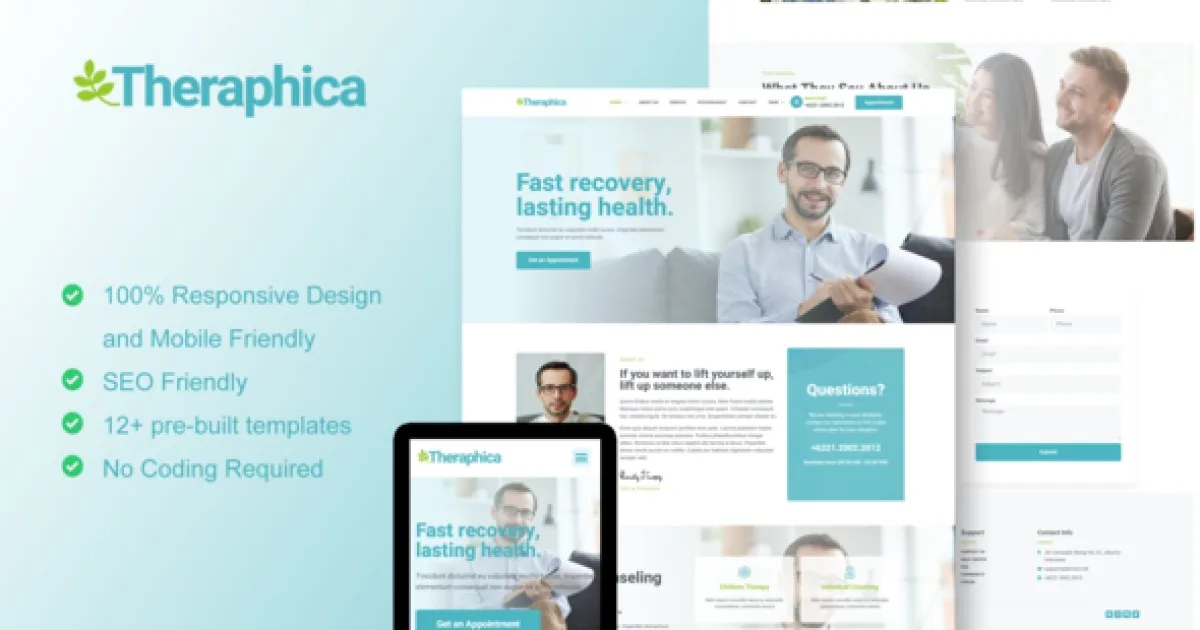 Therapica – Mental Health & Psychologist Elementor Template Kit