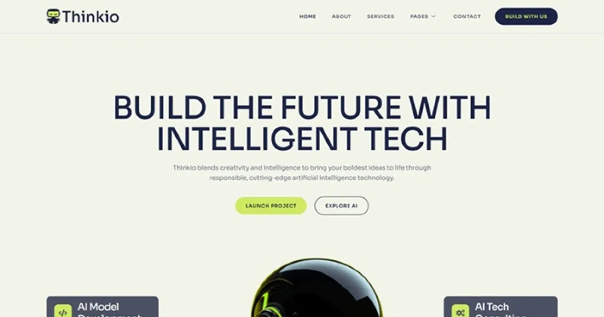 Thinkio – AI Agency & AI Solutions Technology Elementor Template Kit