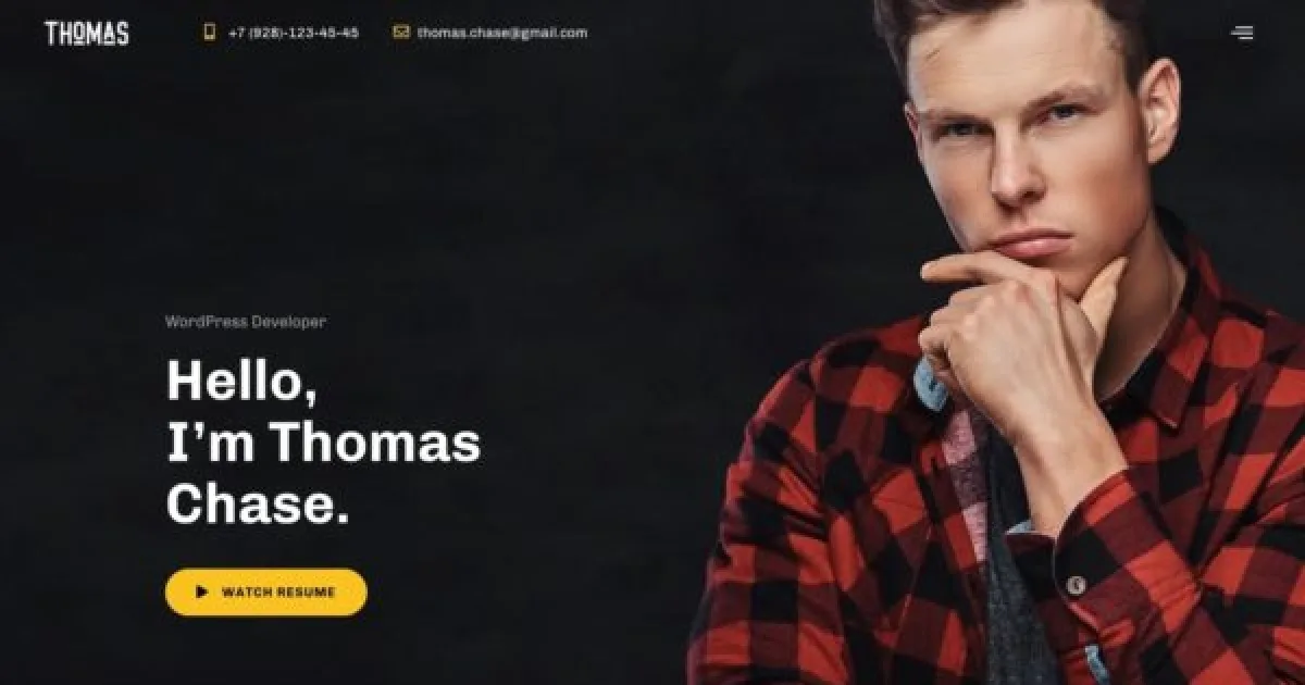 Thomas – CV/Portfolio Elementor Template Kit