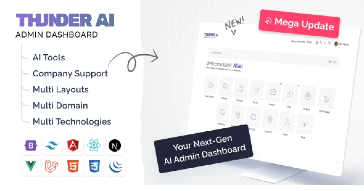 Thunder AI – AI Kit Admin Dashboard TemplateÂ