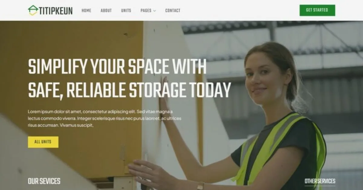 Titipkeun – Storage Service Company Elementor Template Kit