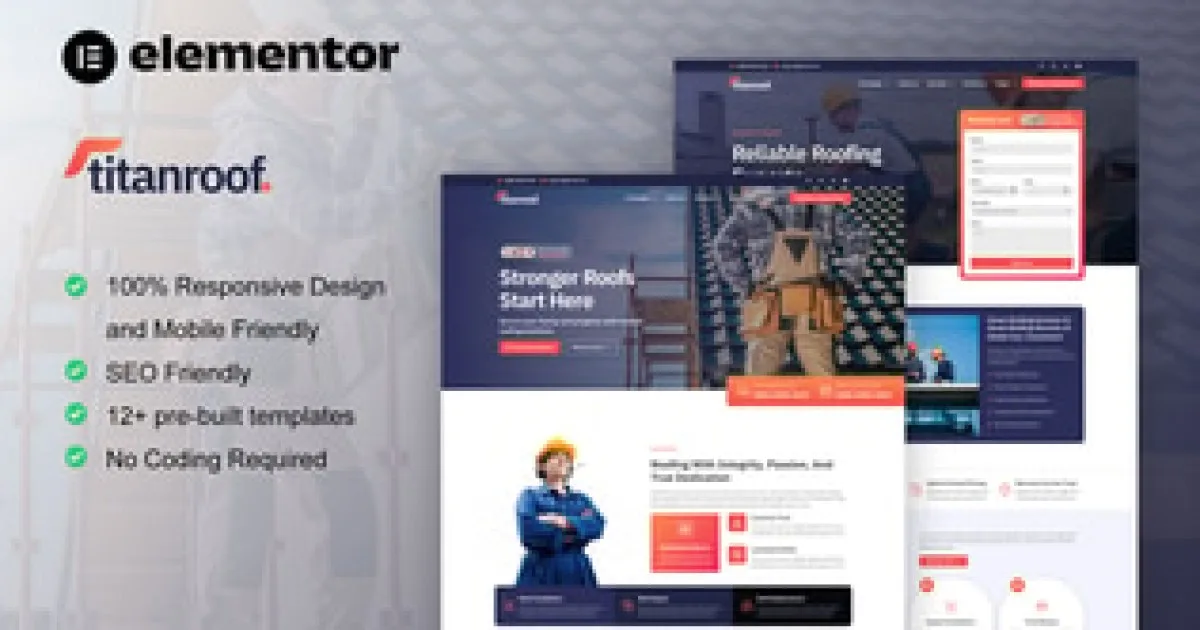 Toproof – Roofing Service Elementor Template Kit