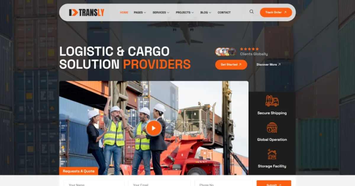 Transly – Logistics & Transportation Elementor Template Kit