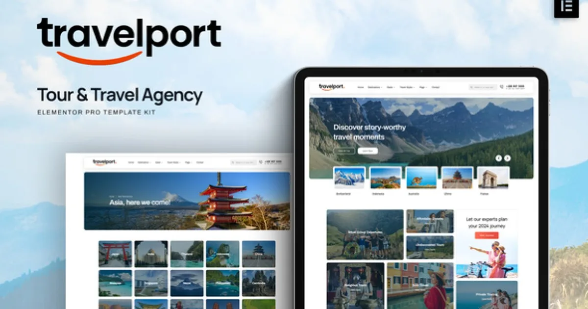 Travelport – Tour & Travel Agency Elementor Pro Template Kit