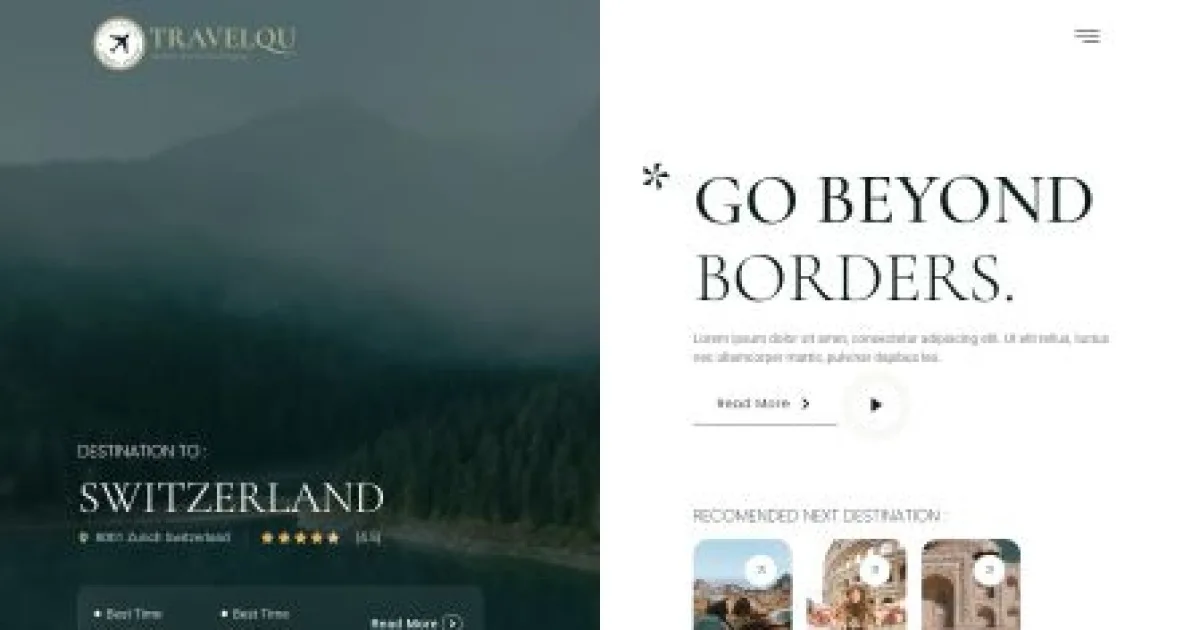 Travelqu – Modern Tour &Travel Agency Elementor Template Kit