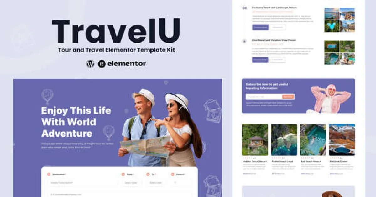 TravelU – Tour & Travel Elementor Template Kit