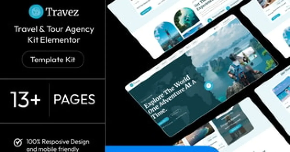 TraveX – Travel & Tour Agency Template Kit Elementor Template Kit